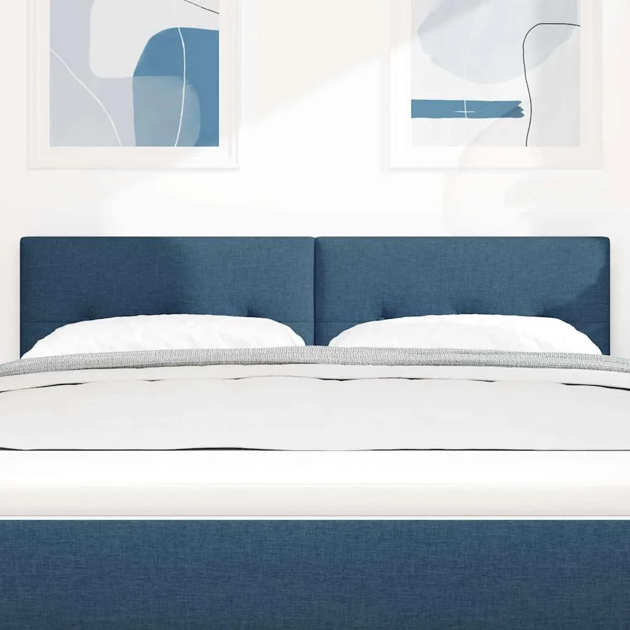 Tête de lit LED avec bandes LED Bleu 144 cm tissu - 3