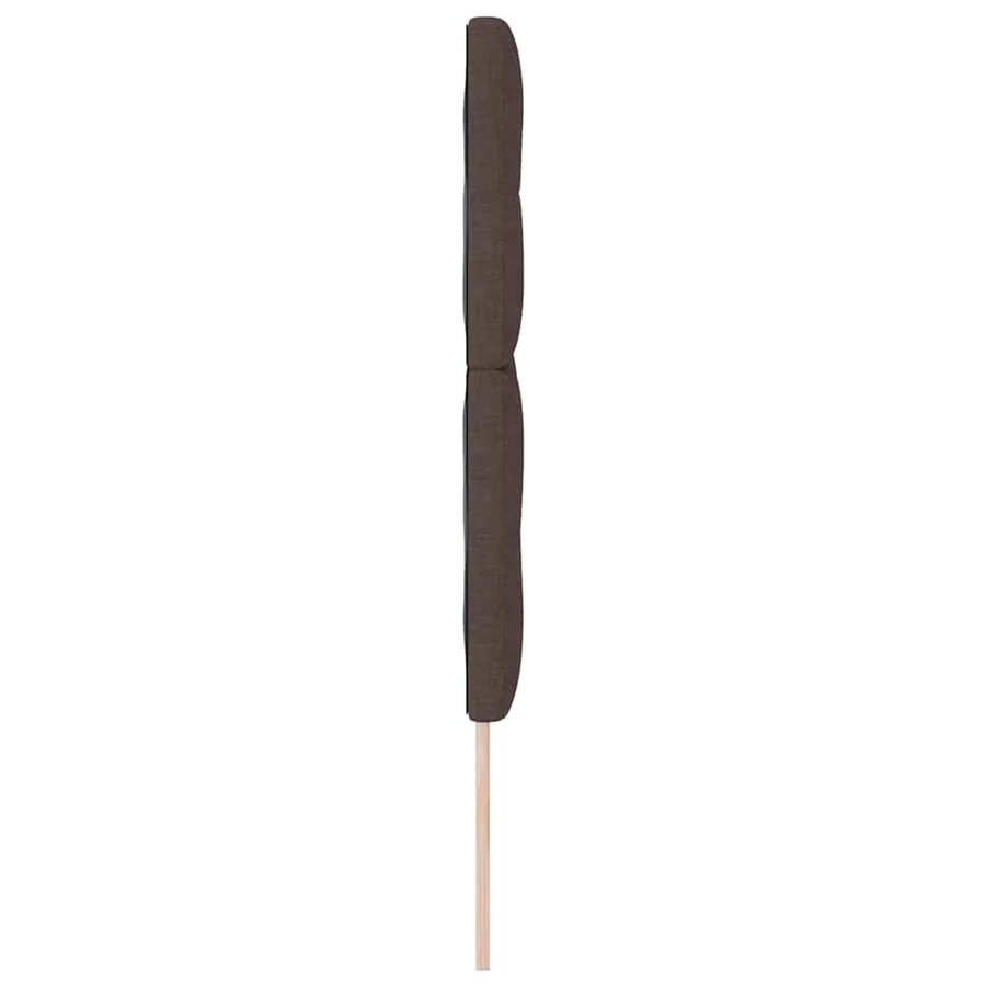 Tête de lit LED avec bandes LED Marron foncé 160 cm tissu - 6