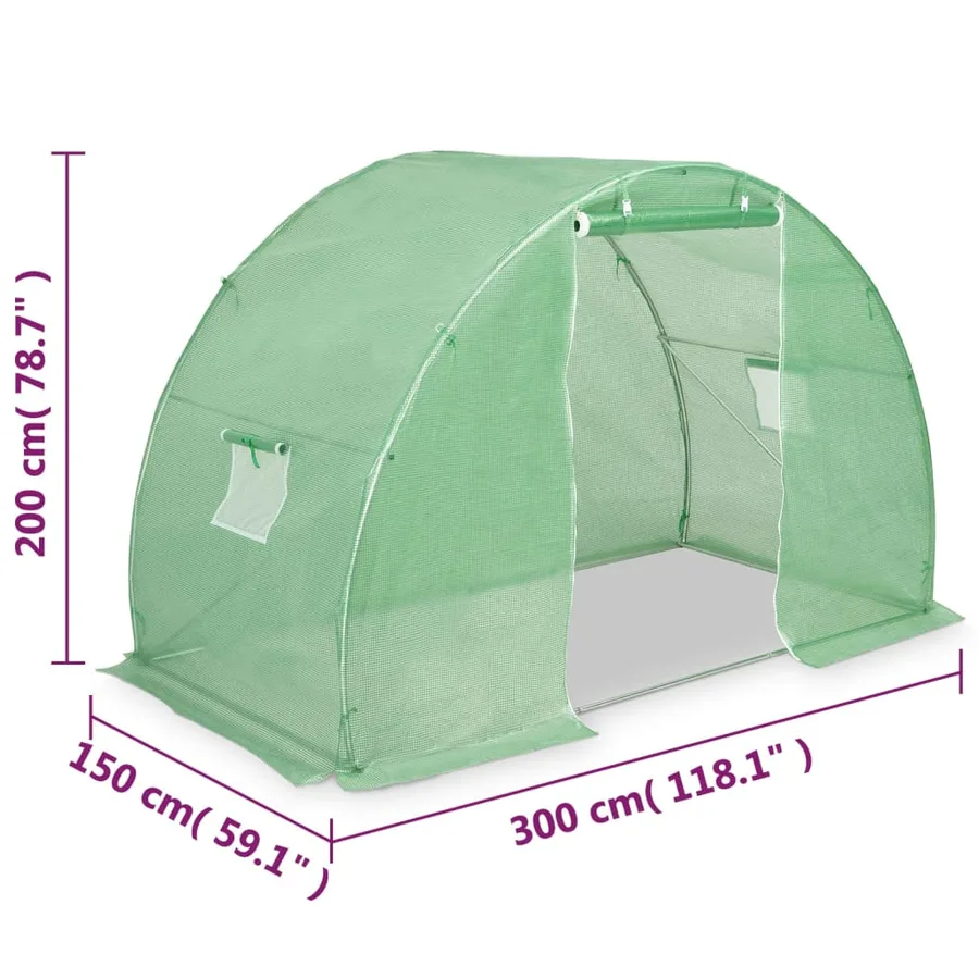 Serre 4,5 m² 300x150x200 cm - 12