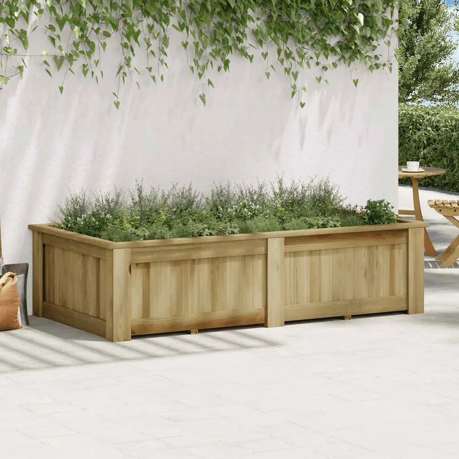 Jardinière surélevée 196x100x50 cm Bois de pin imprégné - 2