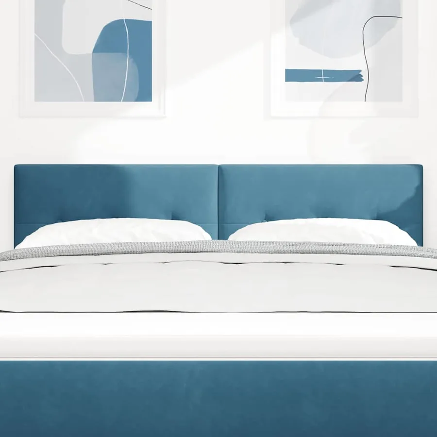 Tête de lit Bleu foncé 144 cm Velours - 3