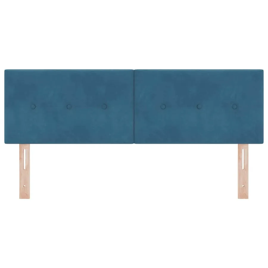 Tête de lit Bleu foncé 144 cm Velours - 5