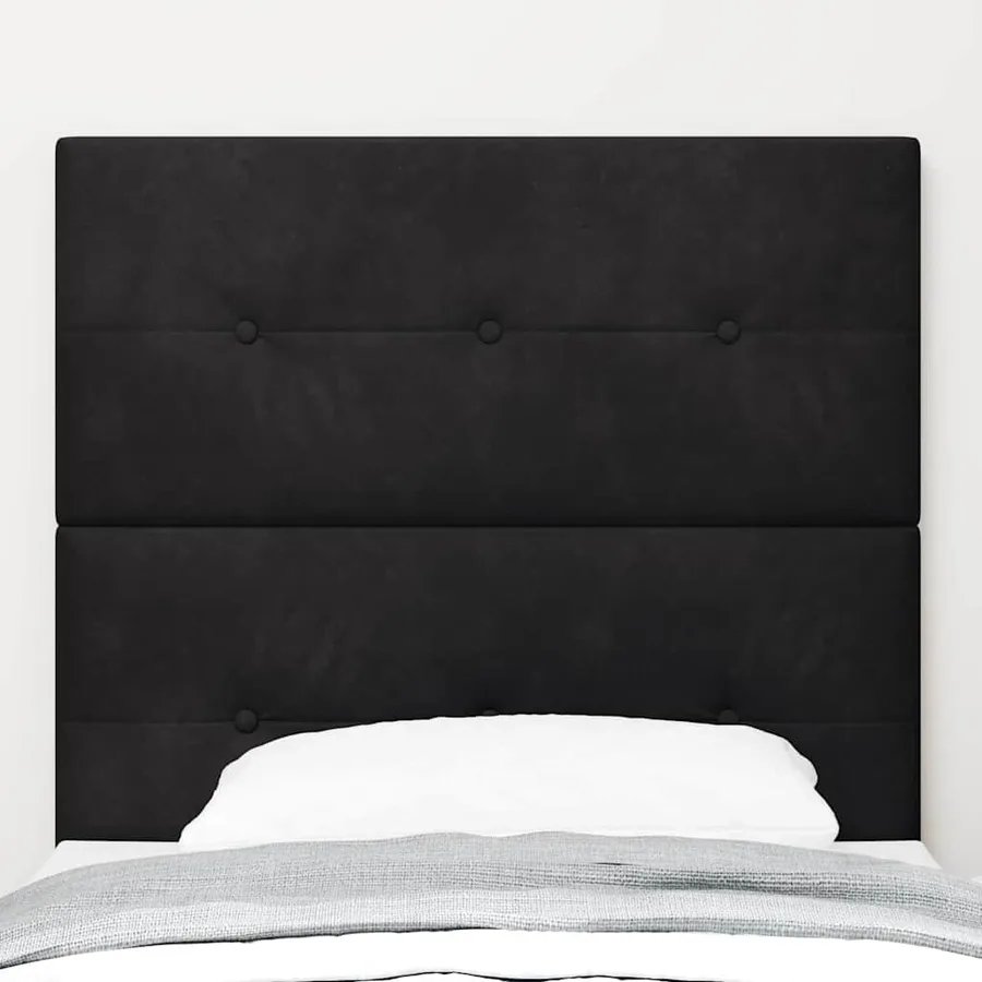 Tête de lit Noir 90 cm Velours - 3
