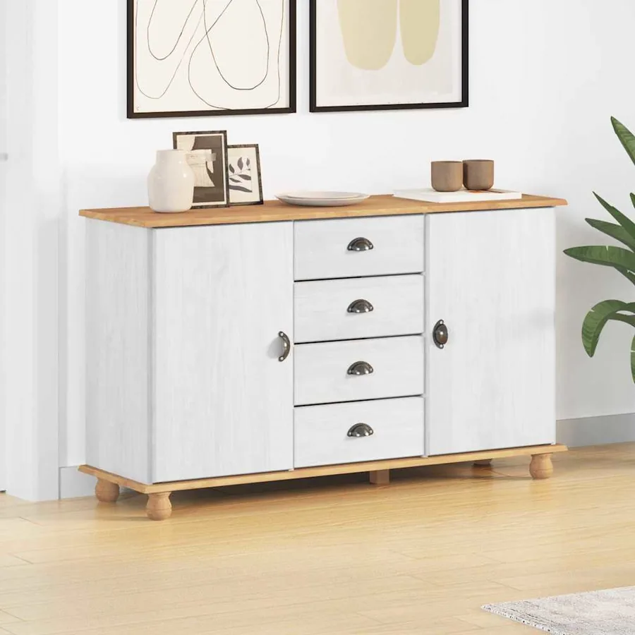 Buffet avec tiroir ASKIM 133,5 x 40 x 79 cm Bois de pin massif