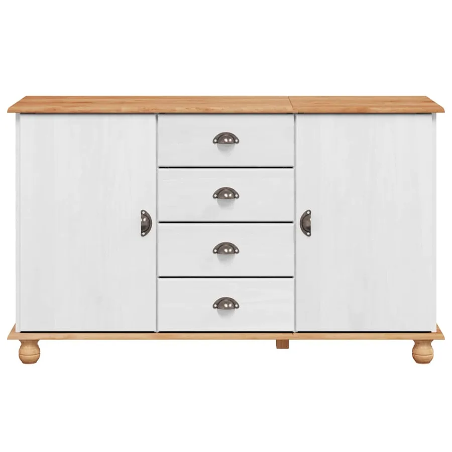 Buffet avec tiroir ASKIM 133,5 x 40 x 79 cm Bois de pin massif - 6