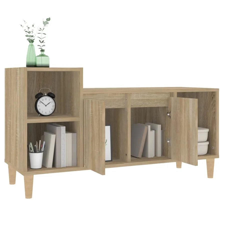 Meuble TV Chêne sonoma 100x35x55 cm Bois d'ingénierie - 4