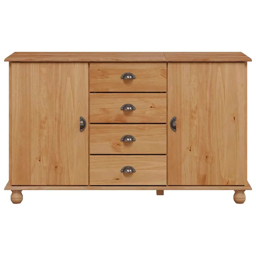 Buffet avec tiroir ASKIM 133,5 x 40 x 79 cm Bois de pin massif - 6