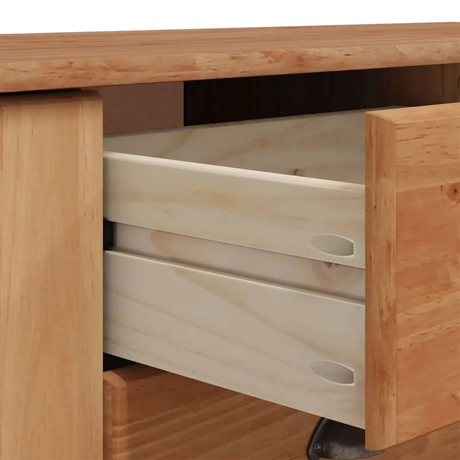 Buffet avec tiroir ASKIM 133,5 x 40 x 79 cm Bois de pin massif - 9