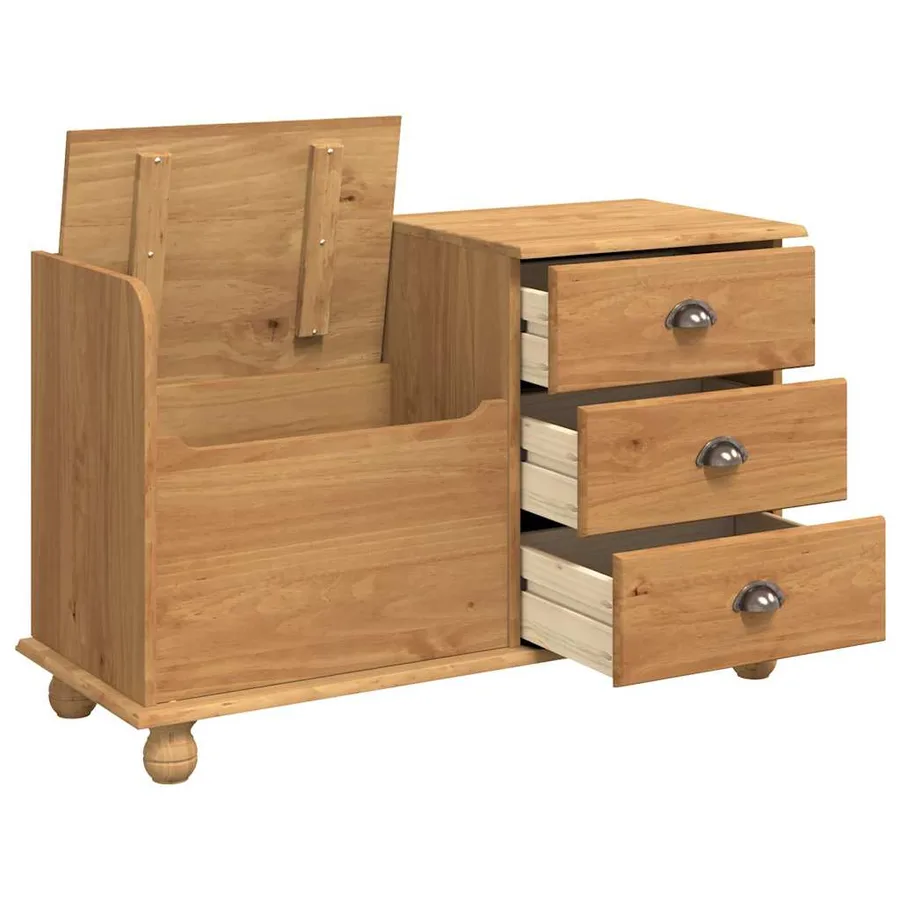 Banc de rangement avec tiroir ASKIM Marron 100 x 39 x 62 cm - 5