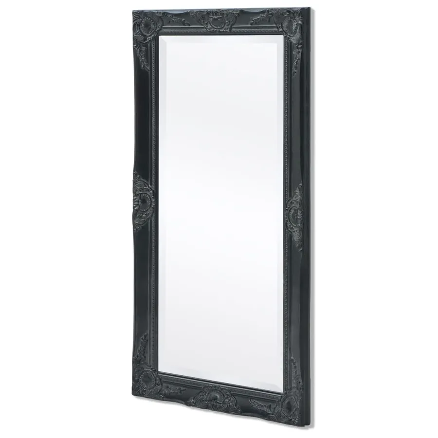 Miroir mural style baroque 100x50 cm noir - 4
