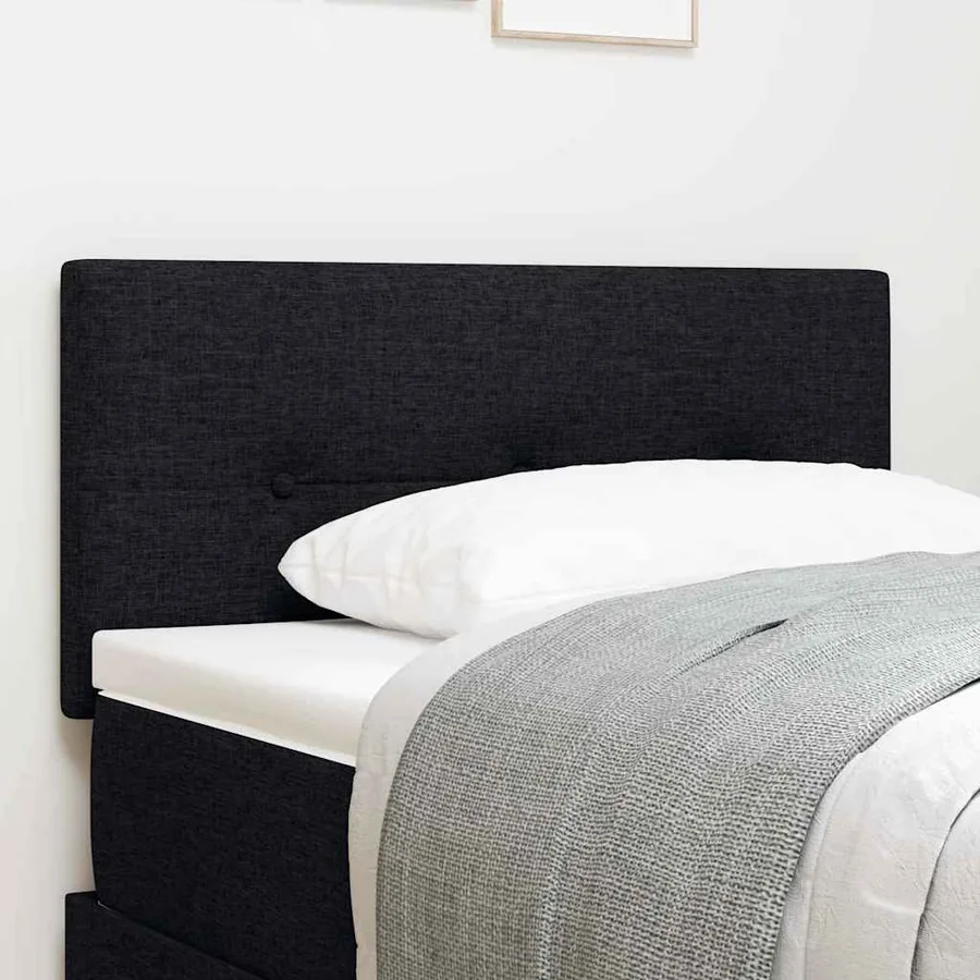 Tête de lit LED avec bandes LED Noir 90 cm tissu