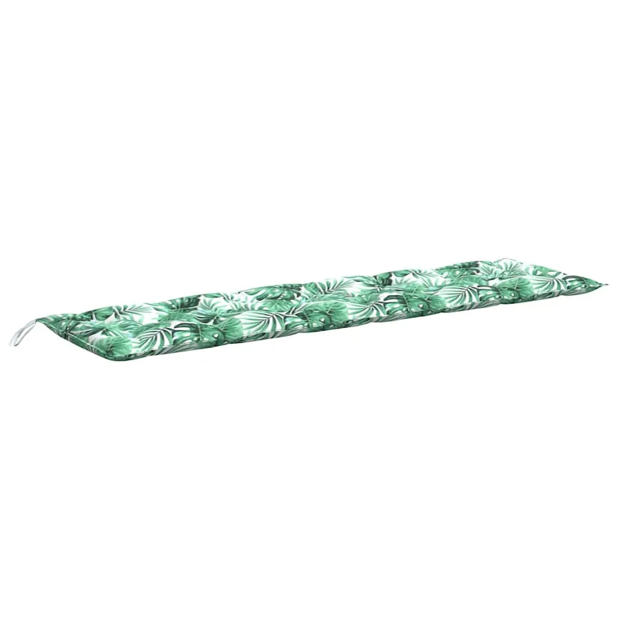 Coussin de banc de jardin à motif de feuilles 200 x 50 x 7 cm tissu Oxford - 2