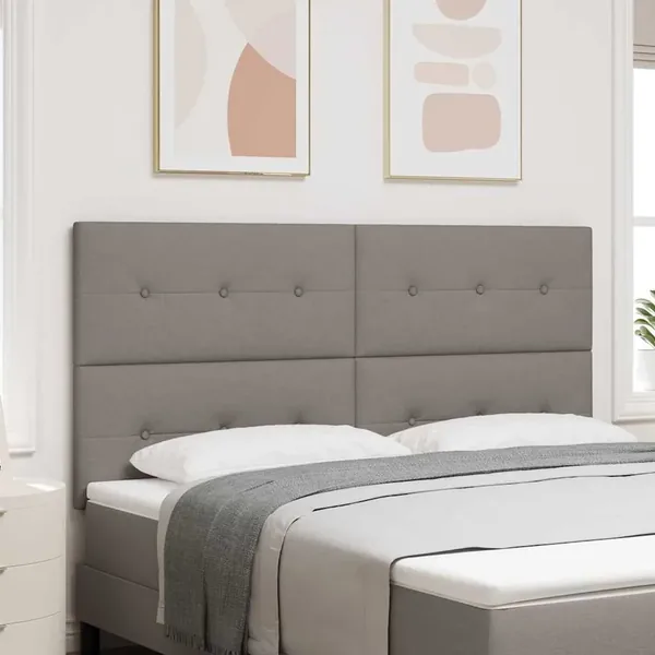 Tête de lit LED avec bandes LED Taupe 180 cm tissu