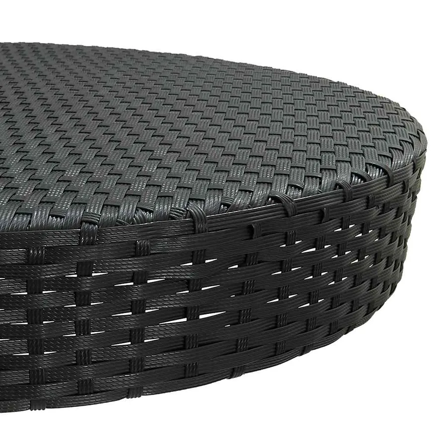 Ensemble de bar de jardin 5 pcs Résine tressée Noir - 5