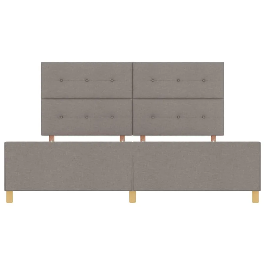 Cadre de lit avec tête de lit Taupe 200 x 200 cm tissu - 7