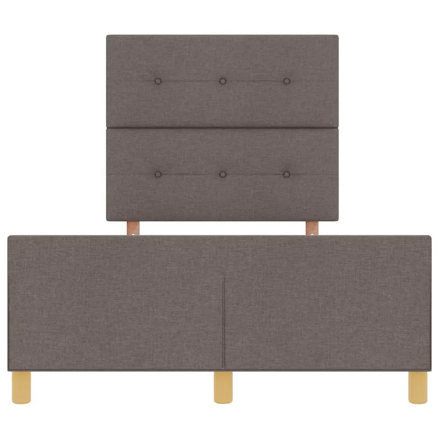 Cadre de lit avec tête de lit Taupe 120 x 200 cm tissu - 7