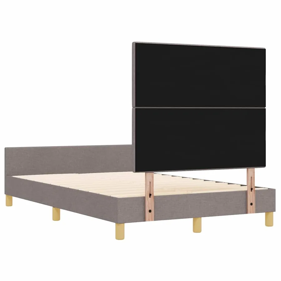 Cadre de lit avec tête de lit Taupe 120 x 200 cm tissu - 9
