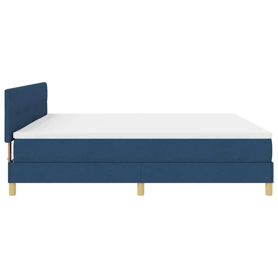 Lit à ressort LED avec bandes LED Bleu 200 x 200 cm tissu - 9