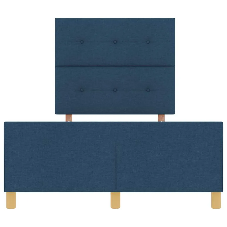 Cadre de lit avec tête de lit Bleu 120 x 190 cm tissu - 7