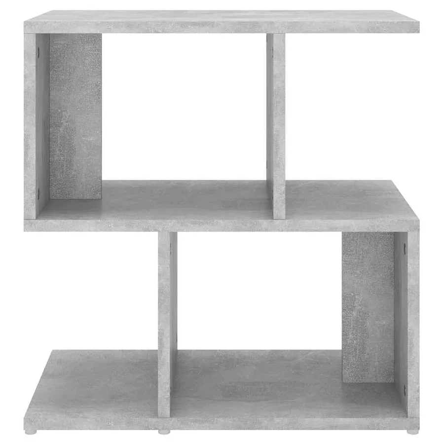Table de chevet gris béton 50x30x51,5 cm bois d'ingénierie - 4