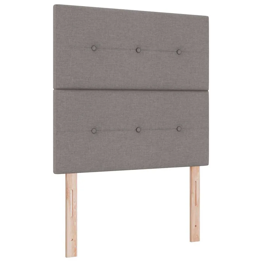 Lit à ressorts avec coussin Taupe 200 x 80 cm tissu - 6