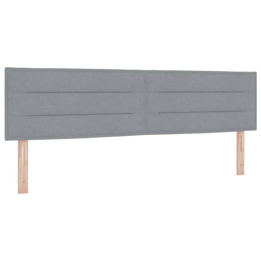Lit à ressorts avec matelas Gris clair 180 x 200 cm tissu - 7