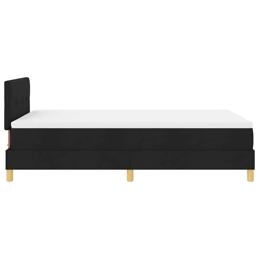 Lit à ressort LED avec bandes LED Noir 120 x 190 cm tissu - 9