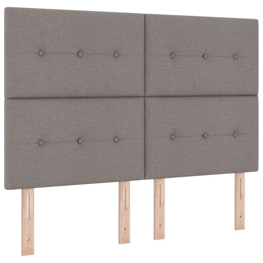 Cadre de lit avec tête de lit Taupe 140 x 190 cm tissu - 6