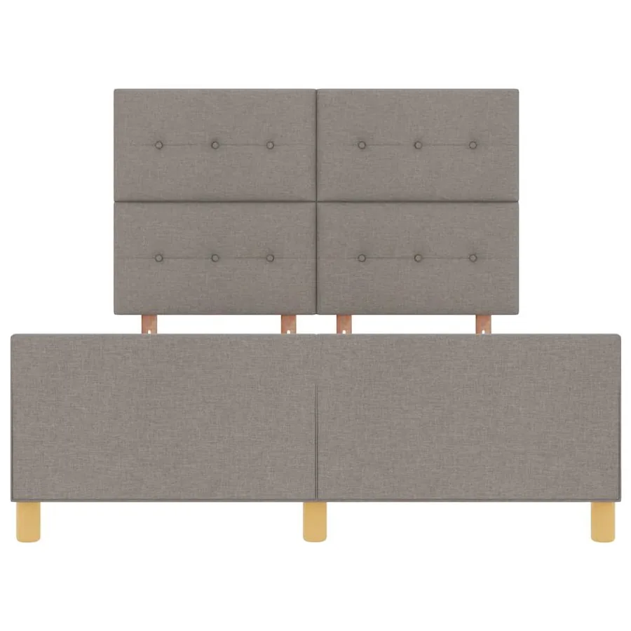 Cadre de lit avec tête de lit Taupe 140 x 190 cm tissu - 7