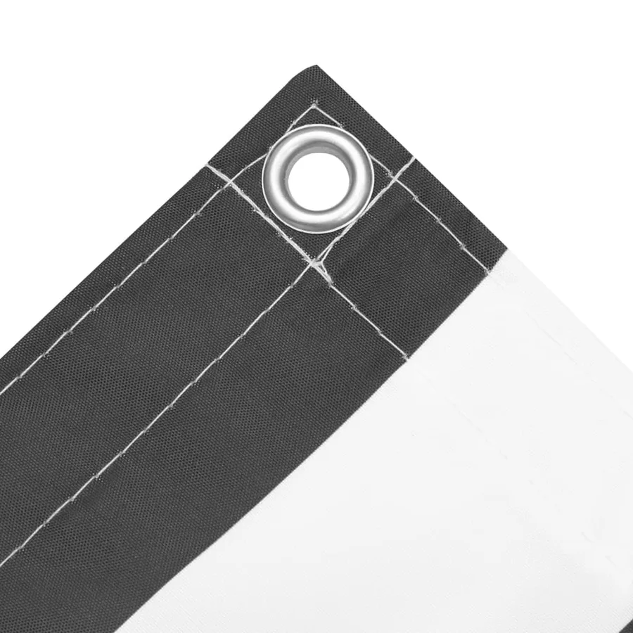 Écran de balcon Anthracite et blanc 75x500 cm Tissu Oxford - 3
