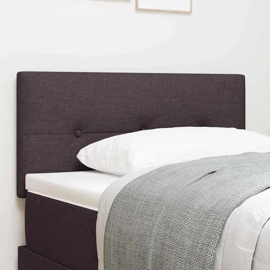 Tête de lit réglable en hauteur Marron foncé 100 cm tissu