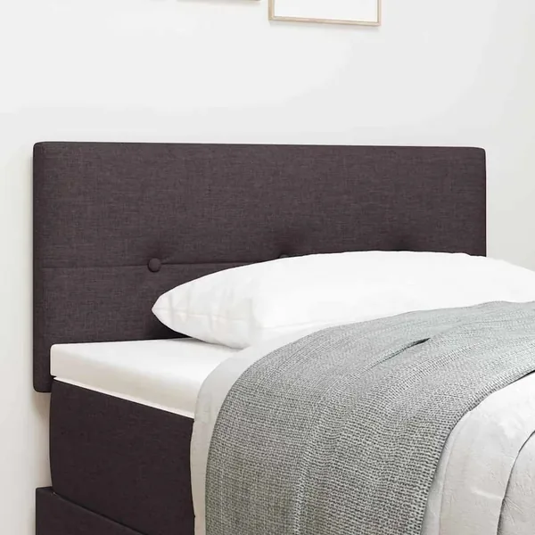 Tête de lit réglable en hauteur Marron foncé 100 cm tissu