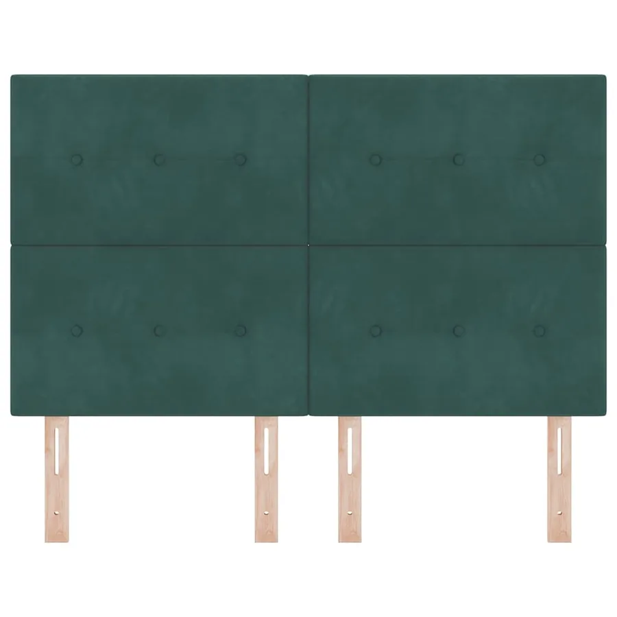 Tête de lit Vert foncé 144 cm Velours - 4