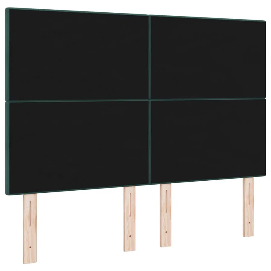 Tête de lit Vert foncé 144 cm Velours - 6