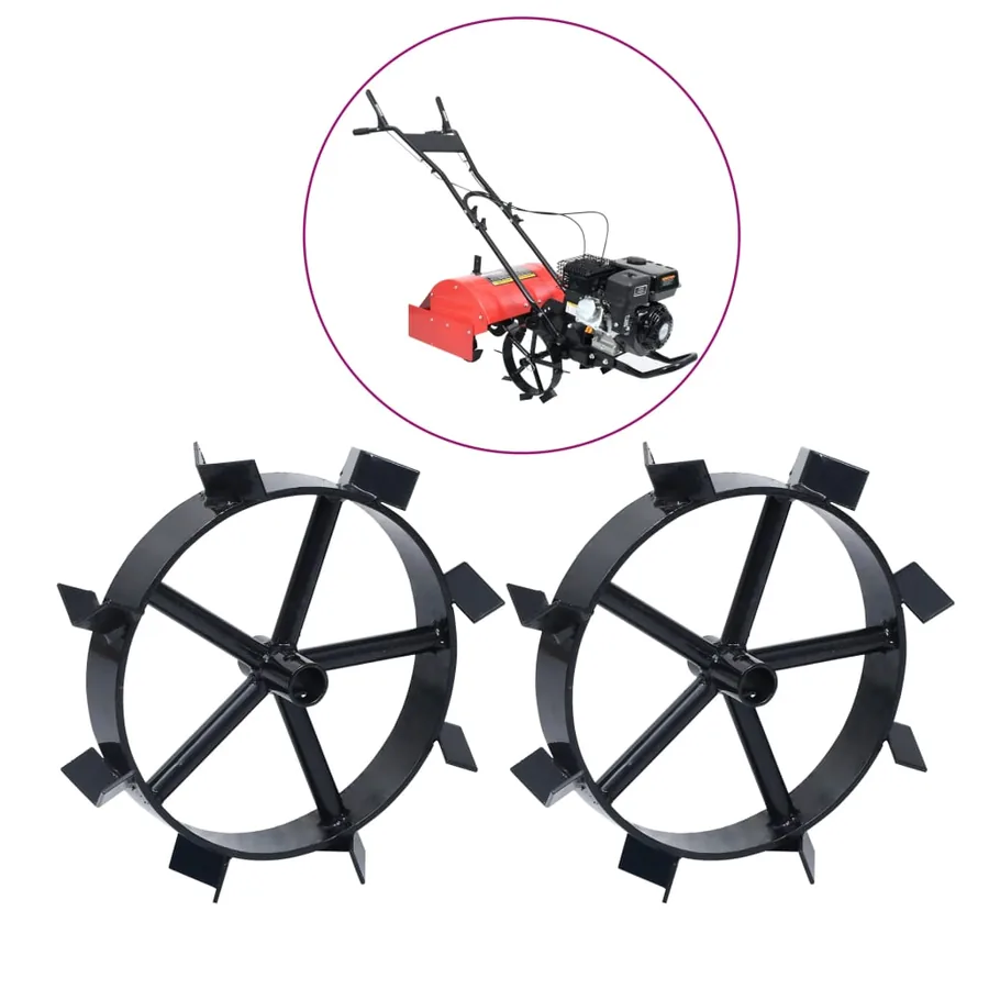 Roues métalliques pour cultivateur à essence 6,5 ch 2 pcs