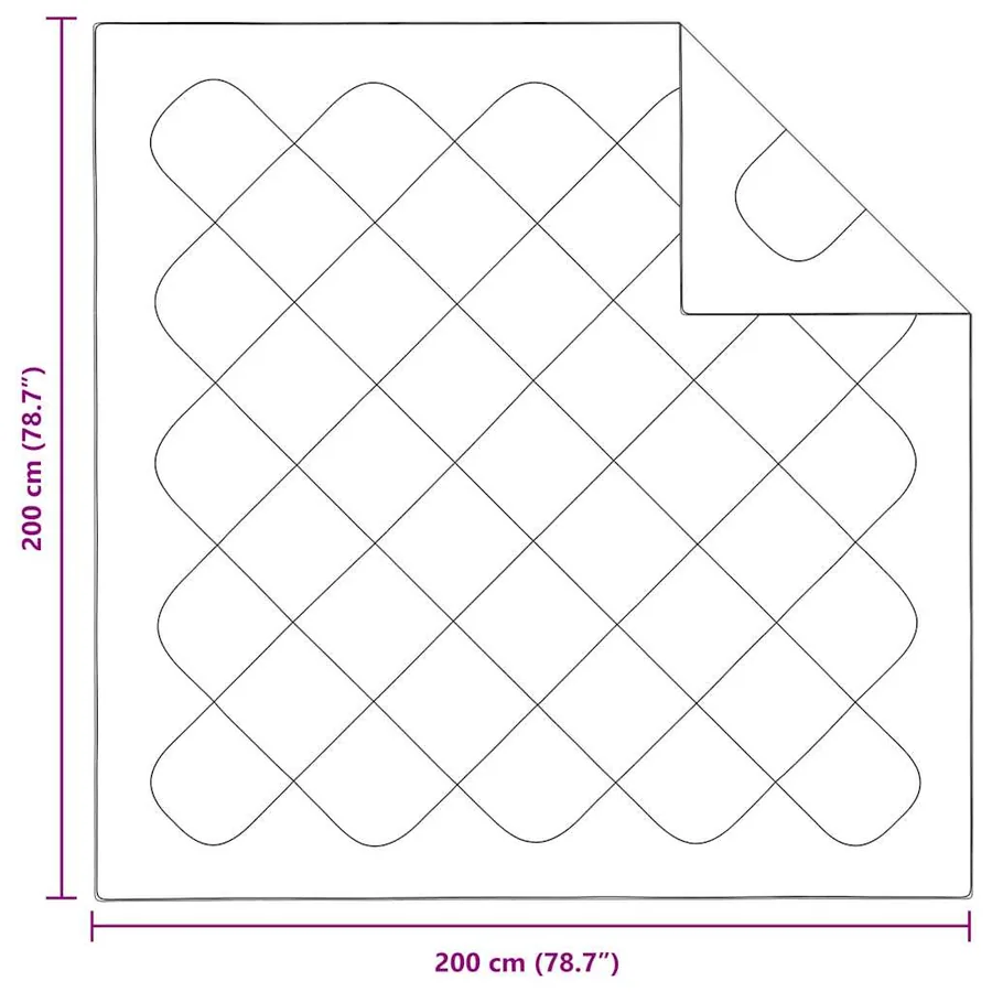 Couette Blanc 200 x 200 x 3 cm Polyester - 10