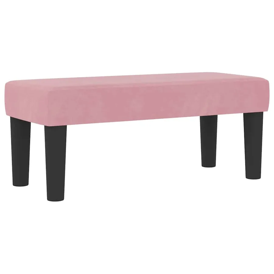 Lit à ressorts avec coussin Rose 190 x 90 cm Velours - 5