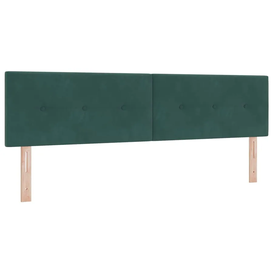 Lit à ressort LED Vert foncé 180 x 200 cm Velours - 7