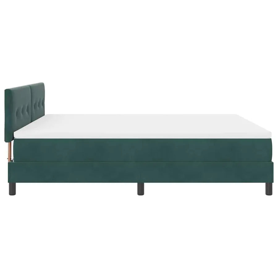 Lit à ressort LED Vert foncé 180 x 200 cm Velours - 9