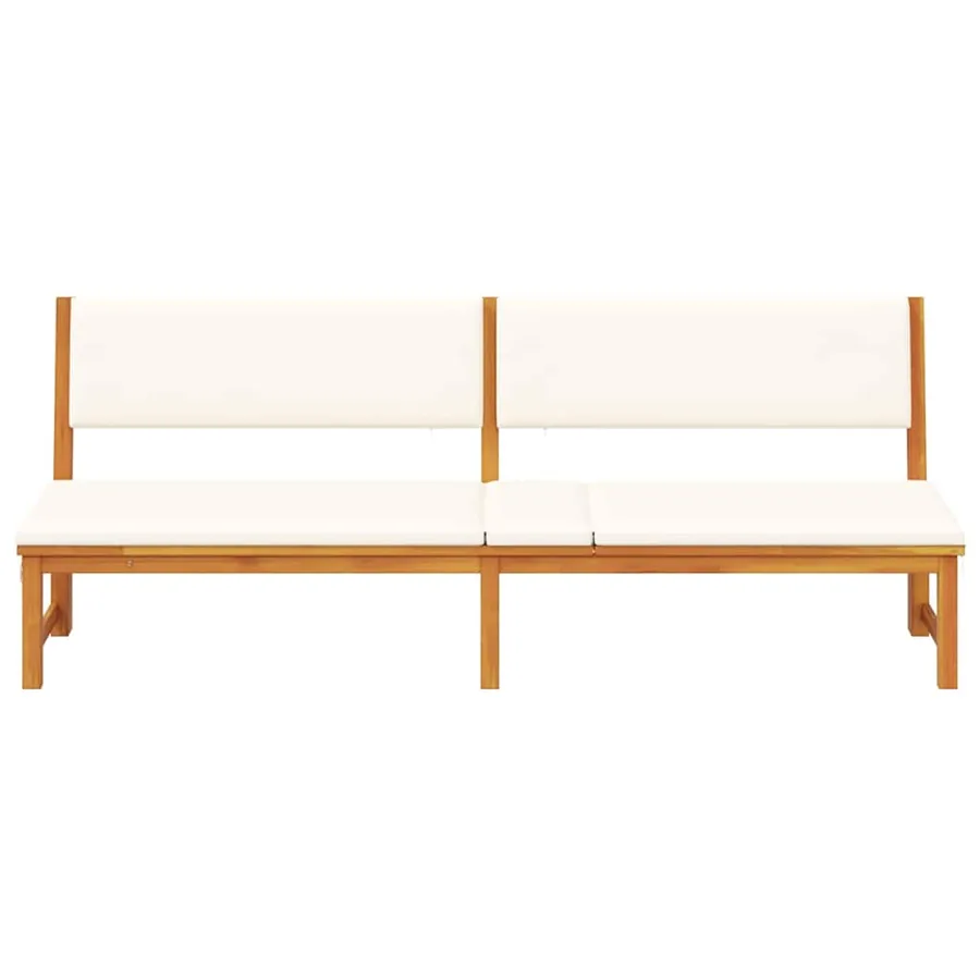 Transat Huile Naturelle 200 x 57 x 75cm Bois d'acacia massif - 4