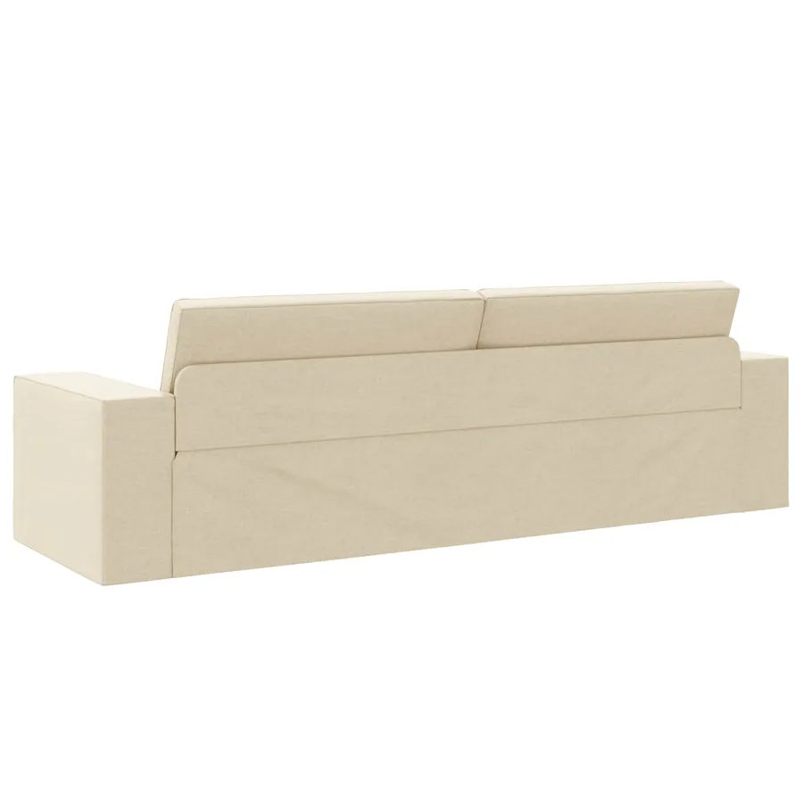 Canapé-Lit Crème 245 x 78 x 77 cm tissu - 7