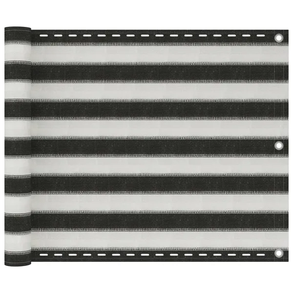 Écran de balcon PEHD 75x500 cm Anthracite et blanc