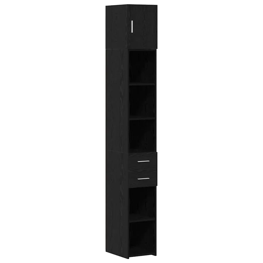 Armoire de rangement 2 pcs Chêne noir 30 x 42,5 x 225 cm - 2