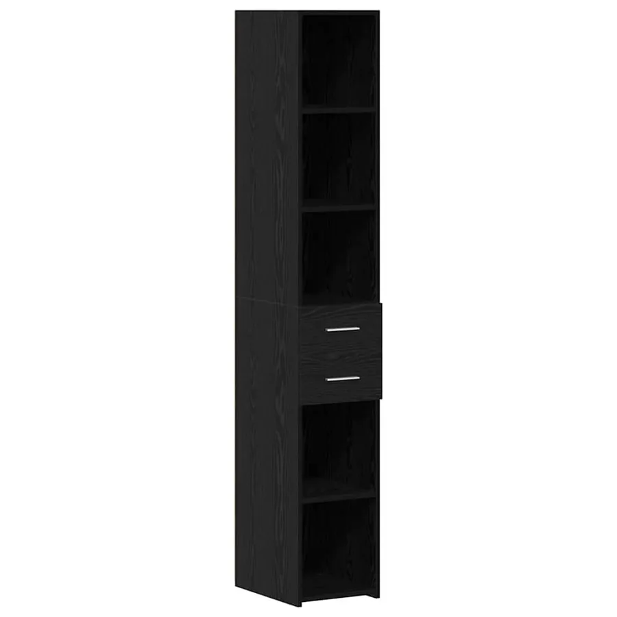 Armoire de rangement 2 pcs Chêne noir 30 x 42,5 x 225 cm - 6