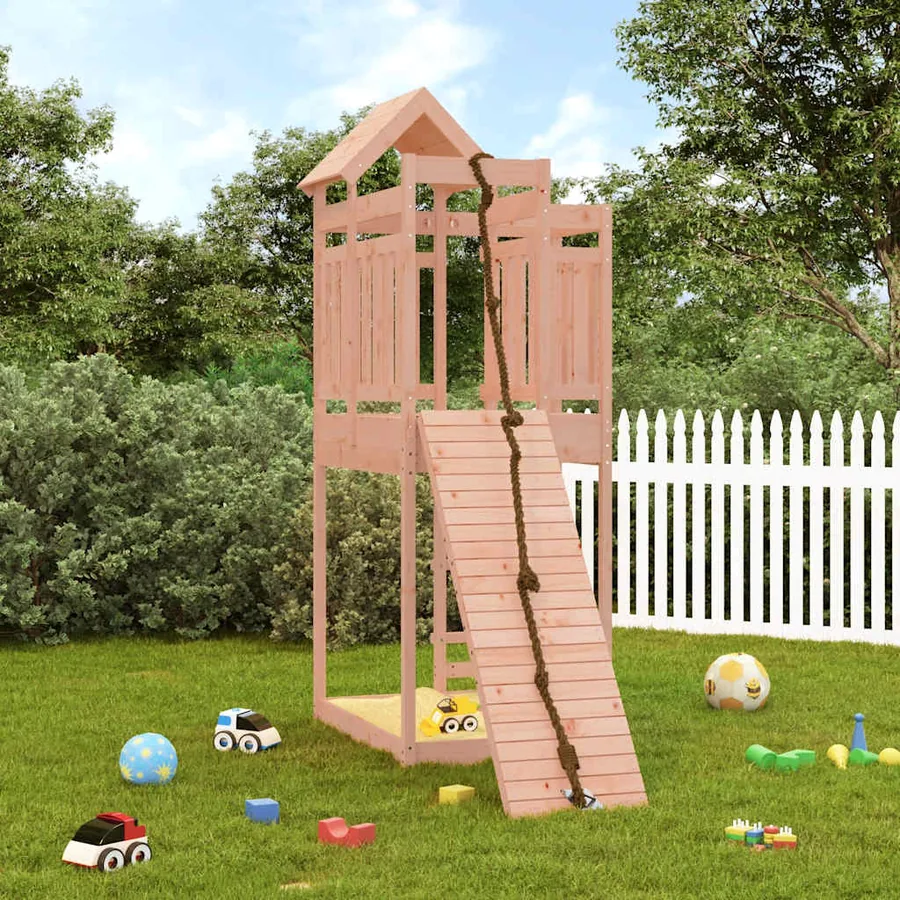 Maisonnette de jeu avec mur d'escalade bois massif Douglas