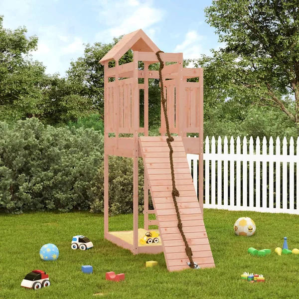Maisonnette de jeu avec mur d'escalade bois massif Douglas