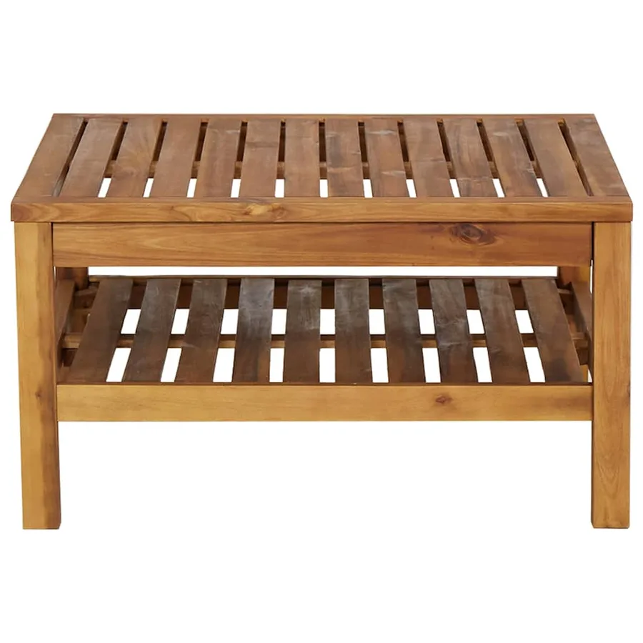 Ensemble de canapés 2 pcs et coussins blanc crème Acacia solide - 9