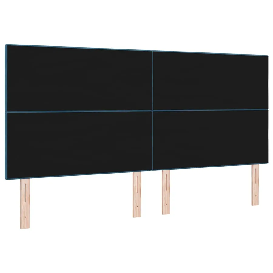 Tête de lit Bleu foncé 200 cm Velours - 6