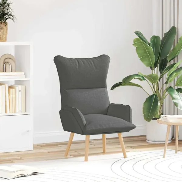 fauteuil Gris foncé 69 x 74 x 93 cm Tissu et Contreplaqué