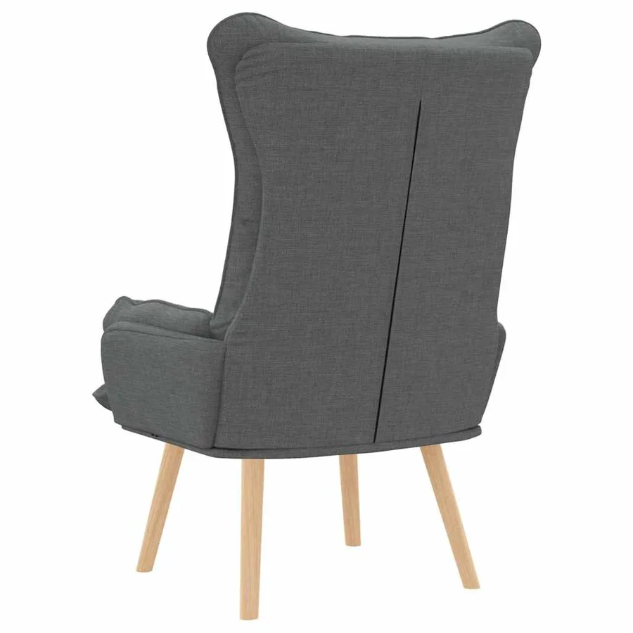 fauteuil Gris foncé 69 x 74 x 93 cm Tissu et Contreplaqué - 6
